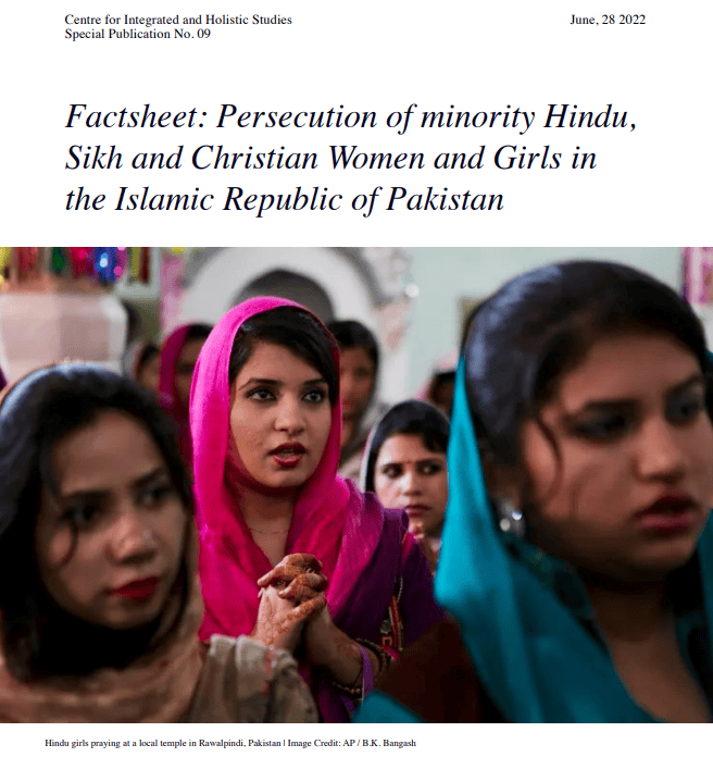 Persecution of minority Hindu, Sikh and Christian Women and Girls in the Islamic Republic of Pakistan